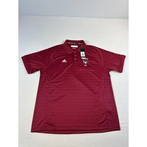 Adidas Climalite Kingman Cup Polo Shirt Mens Large Cardinal Red 1893A